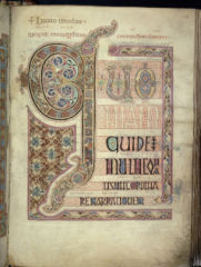 55. Lindisfarne Gospels:  St. Matthew, cross-carpet page, St. Luke portrait page, St. Luke incipit page - Early medieval Europe / (Hiberno Saxon) - c. 700 C.E.    


 


Content


-hiberno-saxons, anglo-saxons, vikings


-cover page,...
