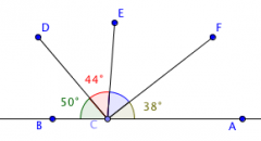 What is the measurement of angle ECF?