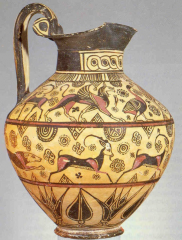The
Wild goat style vase




Orientalizing Period
-Rhodian style
-very popular style: found all around
-repetition, very busy
-lotus plant on base (prominent in this style)