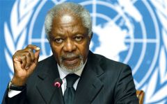 Kofi Annan, then secretary general of the United Nations