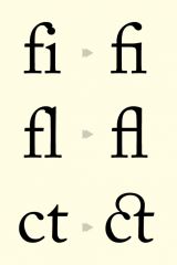 Two or more letterforms that arecombined to create a single letterform.