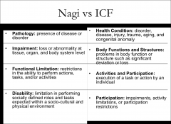 Nagi versus ICF