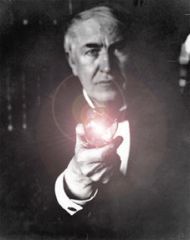 Thomas Edison

Screwing in a light bulb