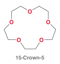Crown ether with 5 oxygen and totally 15 atom(10C+5O)