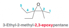 a. 3-Ethyl-2-methyl-2,3-epoxy pentane (look at the bottom picture) / b.1,1-Diethyl-2,2-dimethyloxirane (look at the front card numbering)
