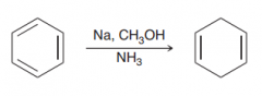 Reduce Benzene moieties by dissolving metal in liquid ammonia. The product is a nonconjugated diene (rather than a conjugated diene) which is fomred via A radical anion