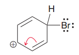 In a typical aromatic substitution reaction, the  aromatic  moiety  functions  as  a  nucleophile  and  attacks  the electrophilic agent, generating a positively charged intermediate called a  sigma complex, or  arenium ion