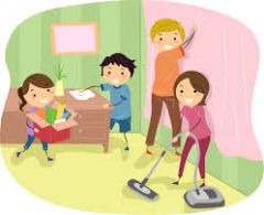 Read the phrase: (spruce up) the house

Meaning: to tidy up a place