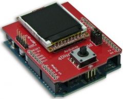 The 4Display-Shield-144 provides an easy way of interfacing the popular uOLED-144 display module to the Arduino and compatible boards. The unit comes with the uOLED-160-G1 module and a 5 way multiswitch joystick.