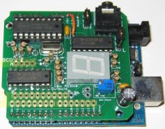 A simple Arduino shield to decode DTMF (Dual-Tone Multi-Frequency) tones using an audio input. This shield can reliably control an Arduino via ham radio.