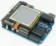 is a 128×128 pixel OLED screen on a PCB shield. It is Arduino-ready and brings advanced I/O capabilities to the Arduino platform!