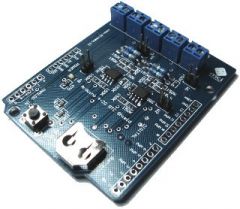 Shield for sensor with current output 4-20 mA type 2, 3 and 4.   Requires an external 9-12 VDC power supply.   Includes DS1307 Real Time Clock (RTC) with coin cell holder to retain time setting.