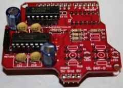 Lets you control motors from your Arduino board. The kit uses the SN754410NE motor driver.