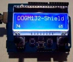 Shield for the DOG-M 132x32 series display manufactured by Electronic Assembly.
