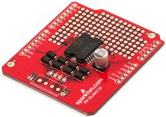 This is a motor shield for Arduino that will control two DC motors. Based on the L298 H-bridge, the Ardumoto can drive up to 2 amps per channel. The board takes its power from the same VIN line as the Arduino board, includes blue and yellow LEDs t...
