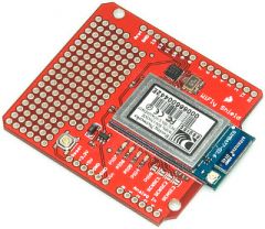 The WiFly Shield gives your Arduino the ability to connect to 802.11b/g wireless networks. The featured components of the shield are a Roving Network's RN-131C wireless module and an SC16IS750 SPI-to-UART chip. The SPI-to-UART bridge is used to al...