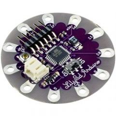 Washable Controlled by an ATmega328 Built-in power supply socket RoHS compliant The Arduino Lilypad Microcontroller Simple Board is controlled by an ATmega328 with the Arduino bootloader. It has fewer pins than the LilyPad Arduino Main Board, a bu...