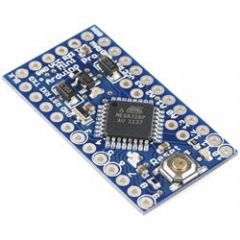 ATmega328 running at 16MHz with external resonator   USB connection off board   DC input 5V up to 12V   RoHS Compliant   The Arduino Pro Mini 328 - 5V/16MHz is a 5V Arduino running the 16MHz bootloader. Arduino Pro Mini does not come with conn...
