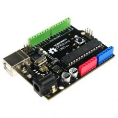 DFRduino Uno USB Microcontroller   Based on the ATmega328   Open-source physical computing platform   RoHS Compliant   The DFRduino Uno USB Microcontroller V2.0 board is based on the ATmega328. It has 14 digital input/output pins (of which 6 c...