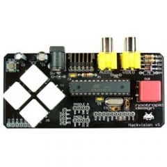 Connects directly to your TV with standard RCA connections   Integrated button controller right on the PCB   ATmega328 microcontroller with Arduino bootloader   The Hackvision Arduino-Based Video Game System is a simple, retro gaming platform b...