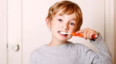 Brush teeth twice a   day