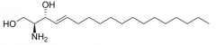 Sphingosine (2-amino-4-octadecene-1,3-diol) is an 18-C amino alcohol with an unsaturated hydrocarbon chain which forms a primary part of sphingolipids, including sphingomyelin