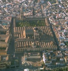 Formal Analysis: Great Mosque Plan, Cordoba, Spain / Umayyad, 785-786 CE, #56
 
Content:
-islamic mosque surrounding a previously Christian Church
-three stories tall
-highly decorated 
 
Style:
-buttress--external support 
-quibla wall--special t...