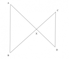 Determine whether the given assumptions are enough to prove that the two triangles are similar; and if so, what the correct correspondence of vertices is. If the two triangles must be similar, prove this result by describing a sequence of similari...