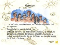 habitantes del pueblo taíno que realizaban las labores