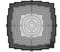 The tantric Buddhist mandala shown below informed what Indonesian temple in Java?