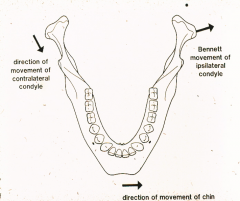 Bodily shift of the mandible toward the working side during lateral excursion.   

Movement caused by restraint from TMJ ligaments and medial wall of glenoid fossa on the non-working side.  

Average lateral movement is 0.75 mm