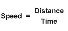 Distance divided by time