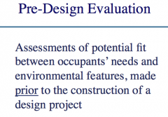 What is an example of Pre-design evaluation?
