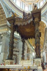 A canopy placed over an honorific or sacred space such as a throne or church altar