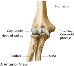 Ulnohumeral joint. 
    What type of joint?
    What articulates?
    What actions?
    Closed pack position?