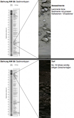 OSL Beispiel: Tiefbohrung Niederweningen -> Uebertiefte Täler im Alpenvorland -> verschiedene Klimastadien in den letzten 200'000 Jahren -> verschiedene Sedimente