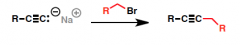 will react with alkyl halides in SN2 rxns 