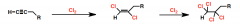 First intermediate cyclic ion. First addition is trans
