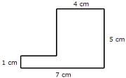 How many centimeters is the perimeter of the following shape?
