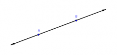 A straight one-dimensional figure that extends infinitely in both directions