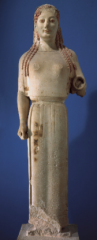 Greek Archaic period, 620-480 BCE

- c. 530 bce  
- from the Akropolis, Athens 
- a votive rather than a funerary statue