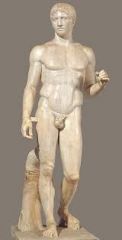 Greek Classical period, 480-323 BCE 
- c. 450-440 bce 
- represents a male athlete, perfectly balanced