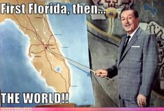 Walt Disney World 1971. Term by Gary mormino.  Flyover I-4 in 1963.  $180 an acre 42 sq miles.  Government powers granted in 1967