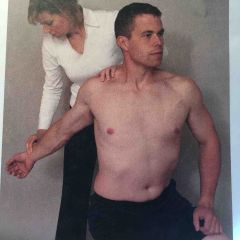 aka Military brace 


-test for TOS 


-find radial pulse


-examiner draws shoulder down and back 


(+) = disappearance of pulse 


 