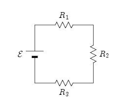 

In the diagramR1>R2>R3. Rank the three resistors according to the current in them, leastto greatest.