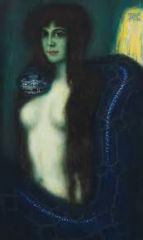 During the Symbolist movement, paintings often depicted a women with a snake around her naked body. What do these paintings symbolize?