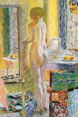 Lies and truth. In his well-known painting, 'Nude in the Mirror' he paints his wife from memory to look like she did when she was younger.