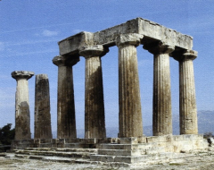 Temple
of Apollo, Corinth
c. 560 BC




Archaic Period
-Corinth: initial leaders of stone temples
-Cella
-Pronaos facing the East
-Opistho-Domos with a back Pronaos
-Doric temple
-Entasis: bowing of the columns, illusion of how heavy the to...