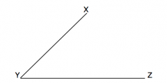 Draw and bisect an angle similar to XYZ using a compass and a straight edge.