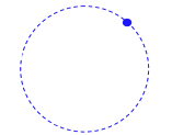 Draw a circle and construct an equilateral triangle inscribed in the circle. Use a compass and a straight edge.